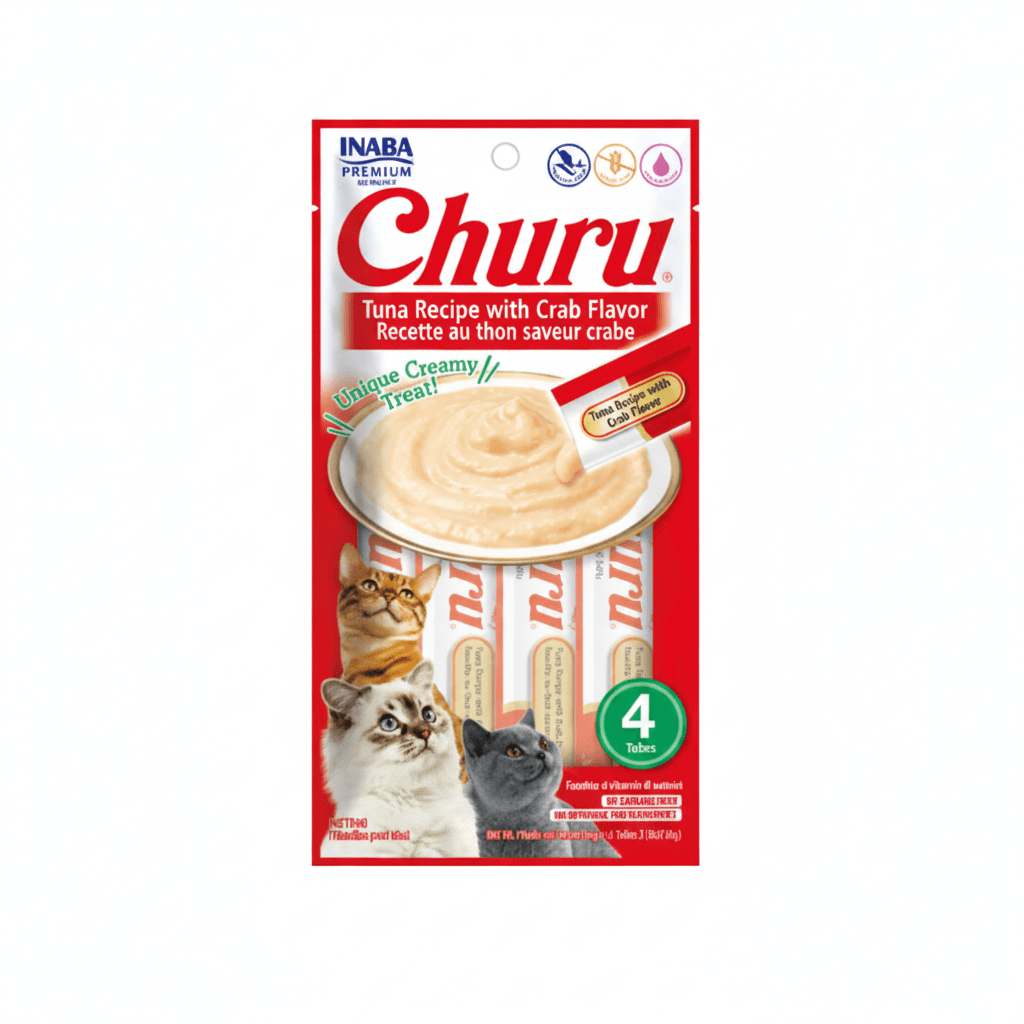 Inaba Churu Tuna Recipe with Crab Flavor 4PCS/PK – 56g - SNH Packing