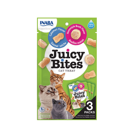 INABA Juicy Bites Homestyle Broth & Calamari Flavor 33.9g (3 Pouches) - SNH Packing