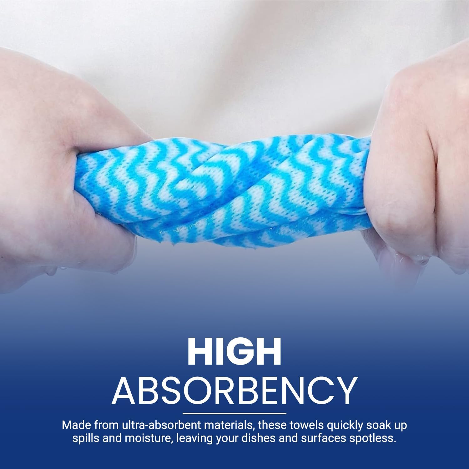 J Cloth Roll Blue 30x33cm 50 Pieces Reusable Cleaning Cloth - SNH Packing
