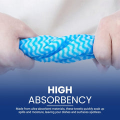 J Cloth Roll Blue 30x33cm 50 Pieces Reusable Cleaning Cloth - SNH Packing