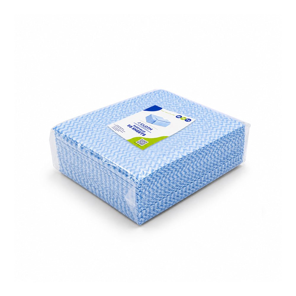J Cloth Sheet 30x50cm Blue 50 Pieces Soft Absorbent - SNH Packing
