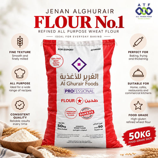 JENAN ALGHURAIR FLOUR No 1 50KG Refined All Purpose Wheat Flour - SNH Packing