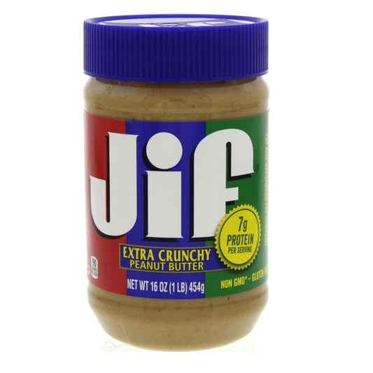 Jif Extra Crunchy Peanut Butter Value Pack 454g Rich & Crunchy Spread - SNH Packing