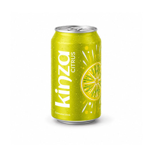 Kinza Citrus Soft Drink Tin 300ml x 24 Energetic Freshness - SNH Packing