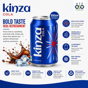 Kinza cola soft drink tin 300ml x 24
