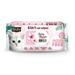 Kit Cat 5 in 1 Cat Wipes CHERRY BLOSSOM SCENTED - SNH Packing