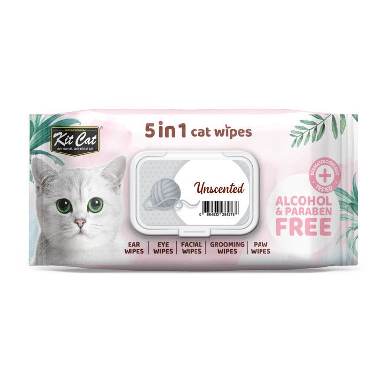 Kit Cat 5-in-1 Cat Wipes Unscented - SNH Packing
