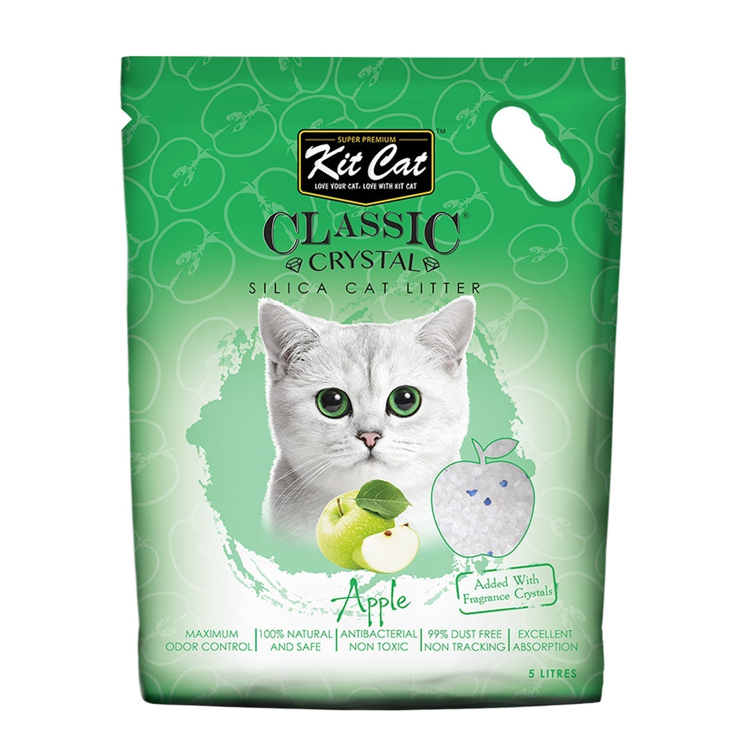 Kit Cat Classic Crystal Cat Litter – Apple (5 Litres) - SNH Packing