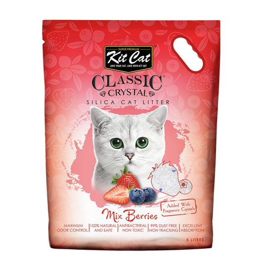 Kit Cat Classic Crystal Cat Litter Mix Berries (5 Litres) - SNH Packing