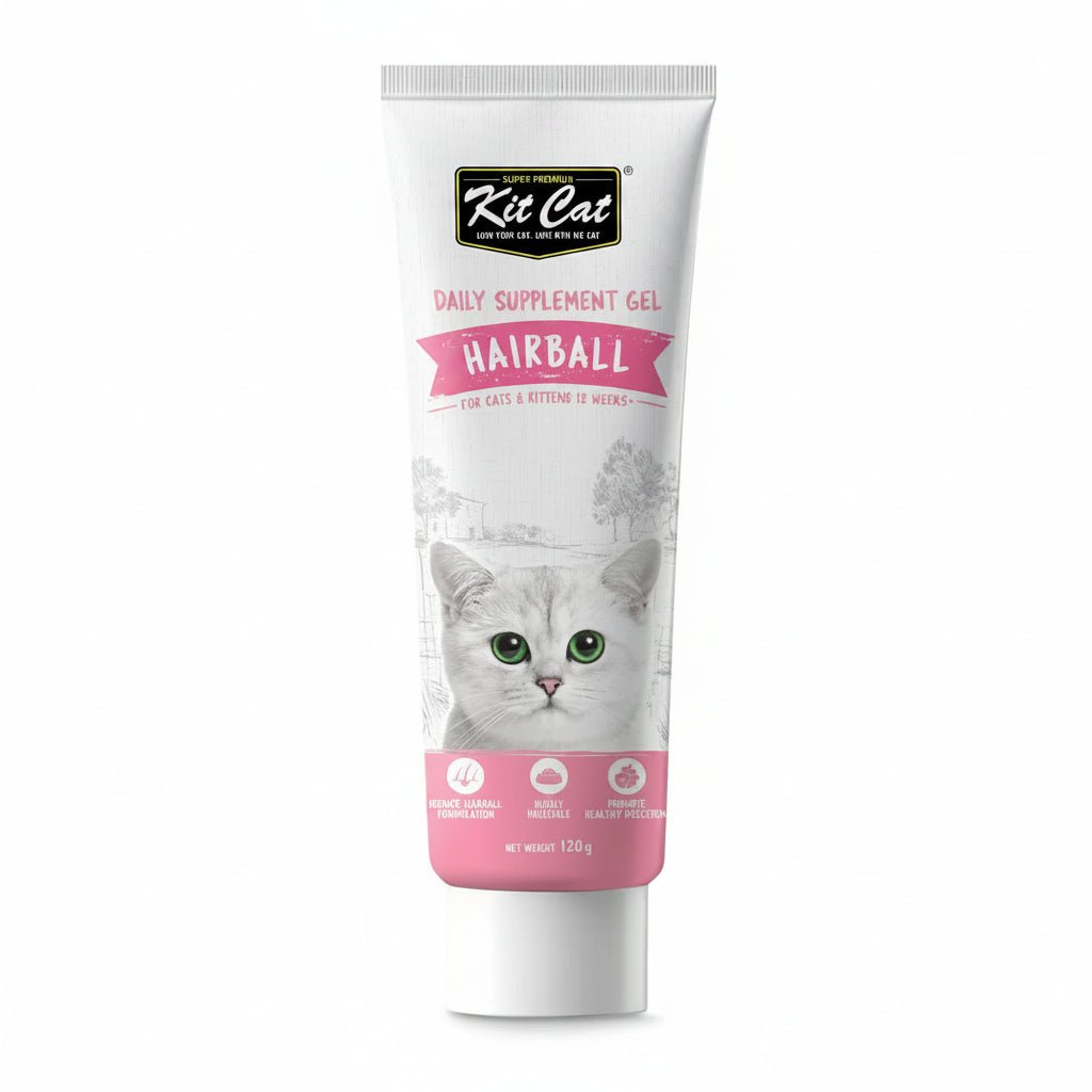 Kit Cat Daily Nutritional Supplement Gel For Cats & Kittens â€“ Hairball (120g) - SNH Packing