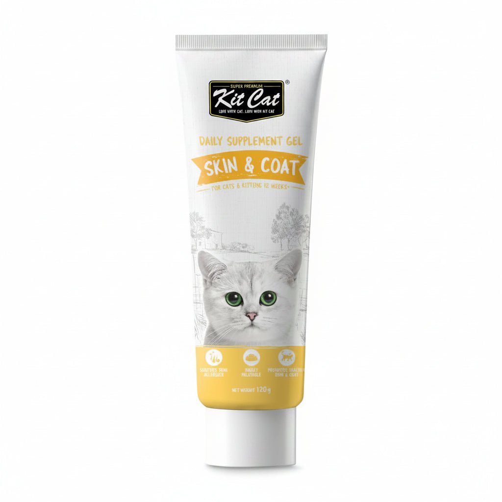 Kit Cat Daily Nutritional Supplement Gel For Cats & Kittens – Skin & Coat (120g) - SNH Packing