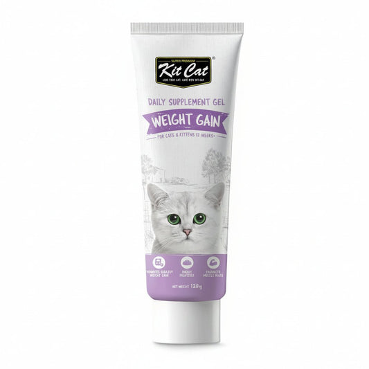 Kit Cat Daily Nutritional Supplement Gel For Cats & Kittens- Weight Gain (120g) - SNH Packing