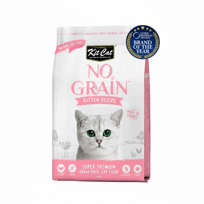 Kit Cat No Grain Kitten Recipe Super Premium Dry Food 1 KG