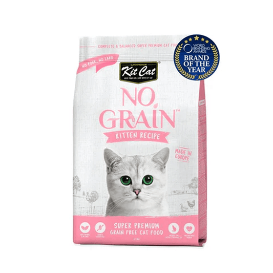 Kit Cat No Grain Kitten Recipe Super Premium Dry Food 1 KG - SNH Packing
