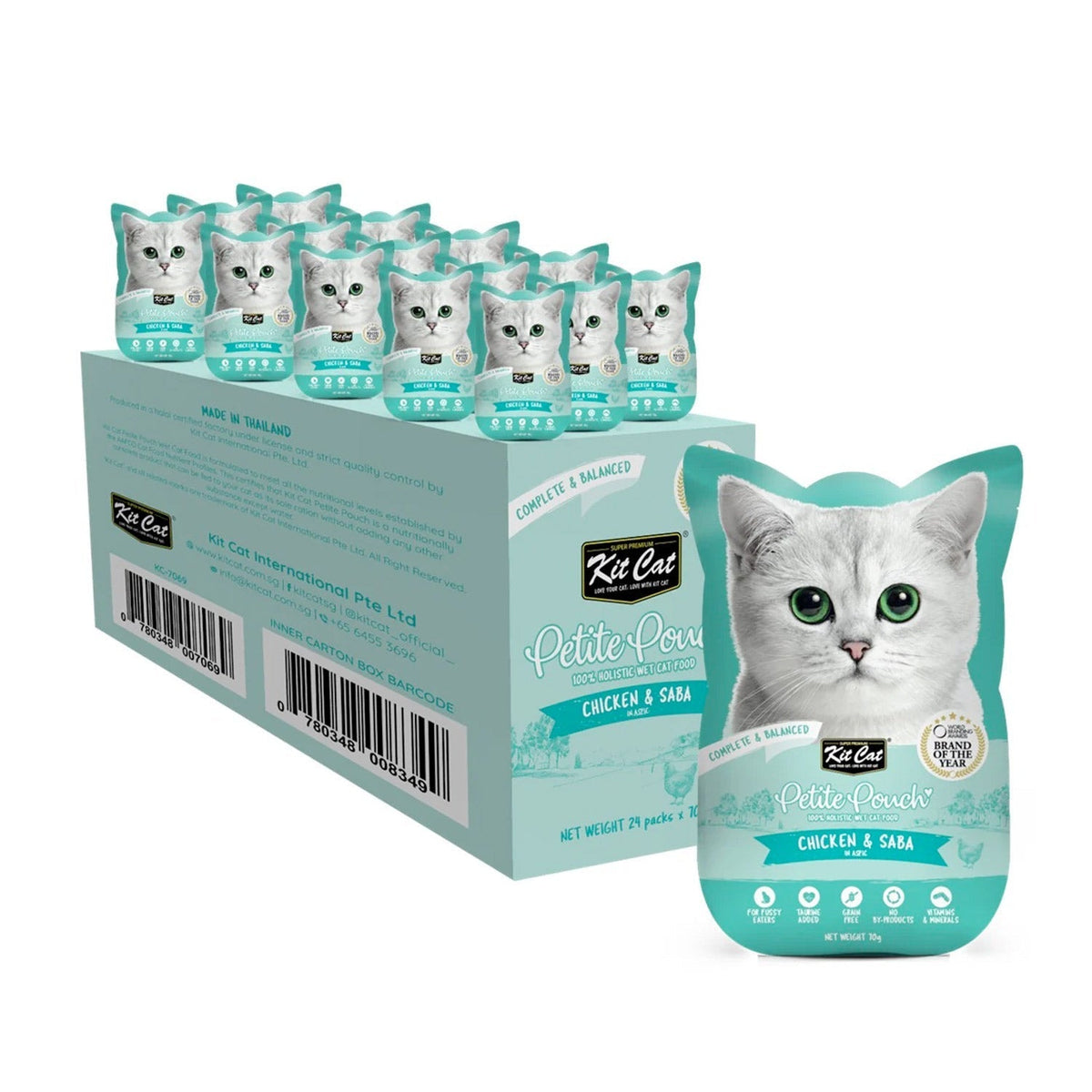 Kit Cat Petite Pouch 70g Chicken & Saba - SNH Packing