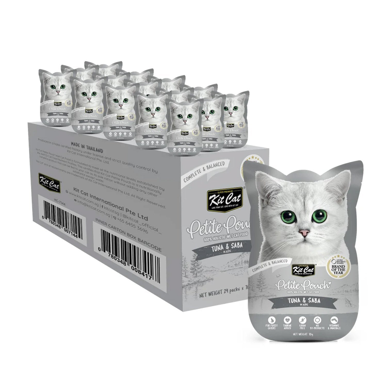 Kit Cat Petite Pouch 70g Tuna & Saba - SNH Packing