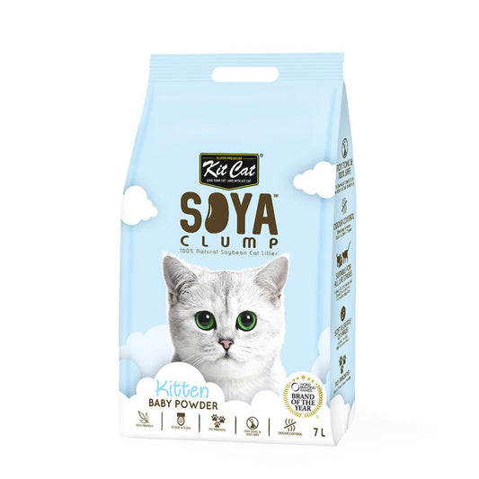 Kit Cat Soya Clump Soybean Kitten Litter - Baby Powder 7L - SNH Packing