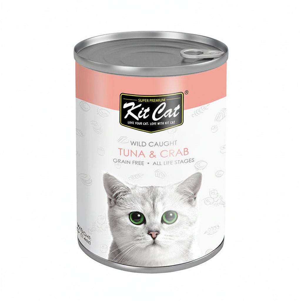 Kit Cat Wild Caught Tuna with Crab Canned Cat Food 400g - SNH Packing