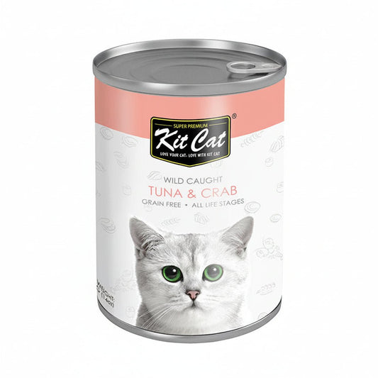 Kit Cat Wild Caught Tuna with Crab Canned Cat Food 400g - SNH Packing