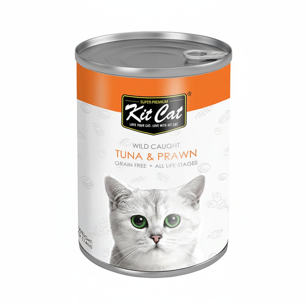 Kit Cat Wild Caught Tuna with Prawn Canned Cat Food 400g - SNH Packing