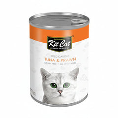 Kit Cat Wild Caught Tuna with Prawn Canned Cat Food 400g - SNH Packing