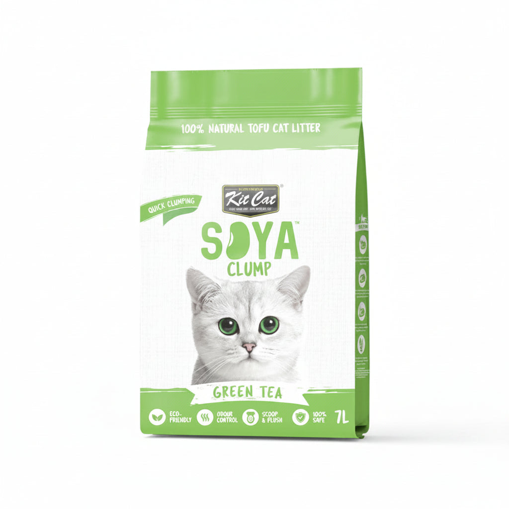 Kit Cat Soya Clump Soybean Litter – Green Tea 7L