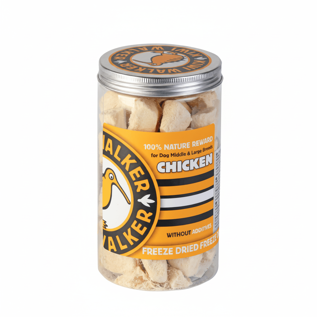 KIWI WALKER Freeze Dried Grain Free Chicken Circle Dog & Cat Treats - 120G - SNH Packing