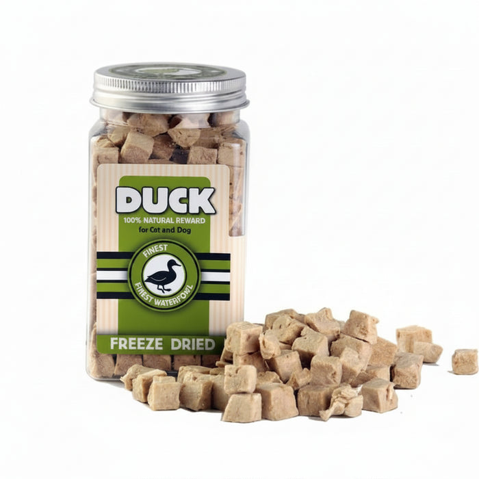 KIWI WALKER Freeze Dried Grain Free Snack Duck Cubes Dog & Cat Treats 80G