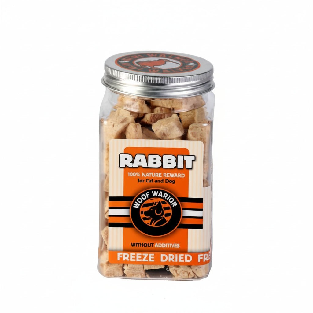 KIWI WALKER Freeze Dried Grain Free Snack Rabbit Cubes Dog & Cat Treats 75G - SNH Packing