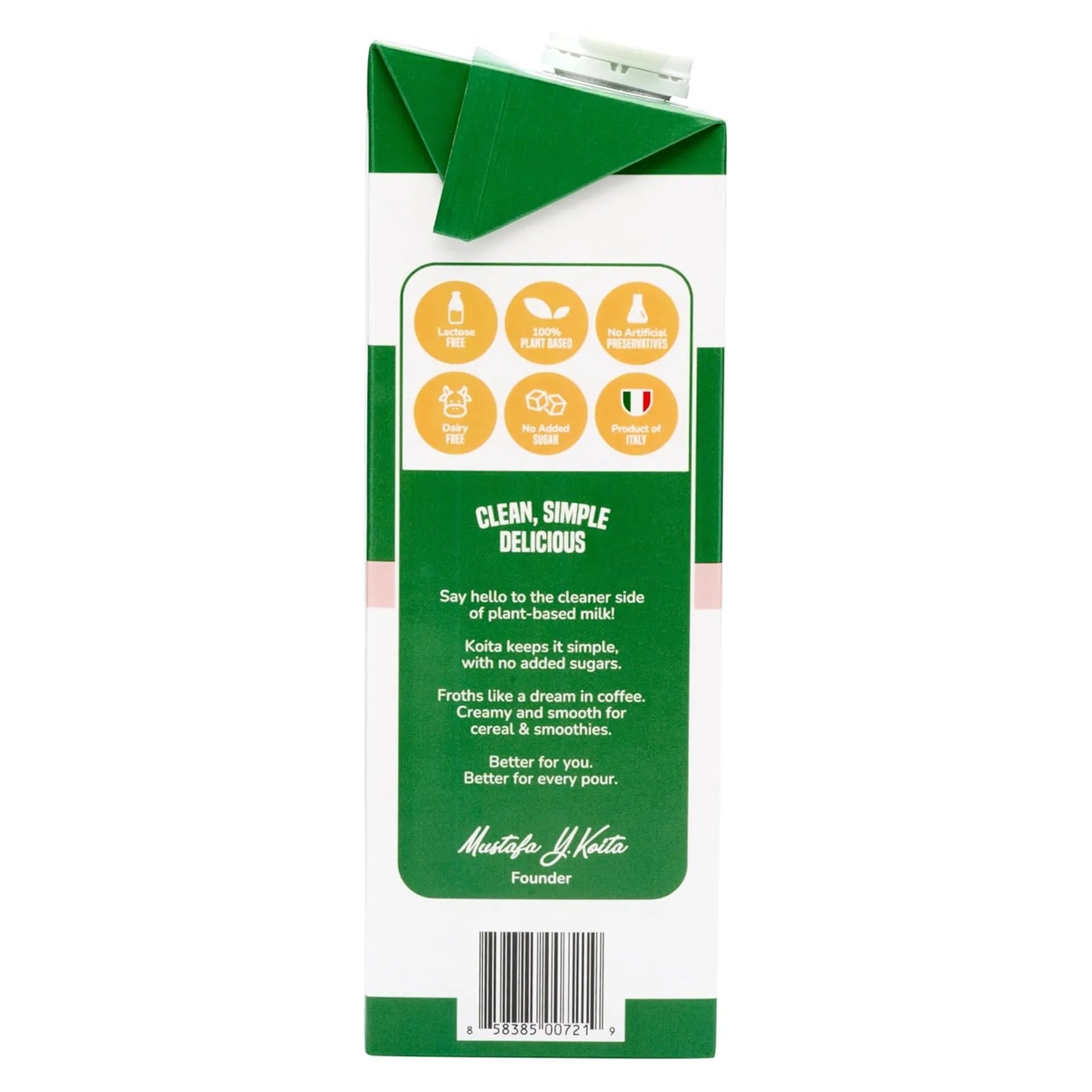 Koita Plant Based Coconut Milk (No Added Sugar) 1LTR - SNH Packing