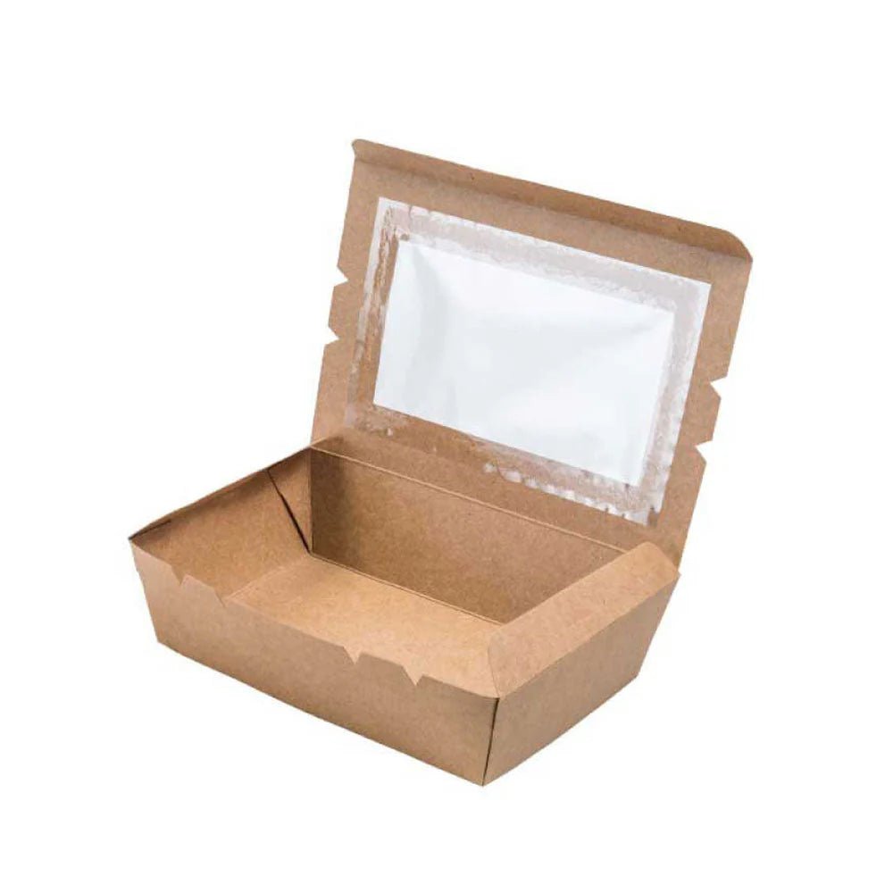 Kraft Lunch Box with Window – Brown | Takeaway Food Packaging - SNH Packing