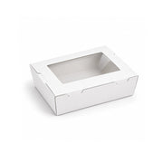 Kraft Lunch Box with Window White Paperboard Takeaway Packaging - SNH Packing