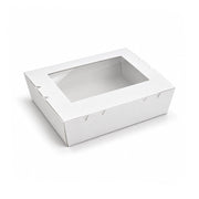 Kraft Lunch Box with Window White Paperboard Takeaway Packaging - SNH Packing