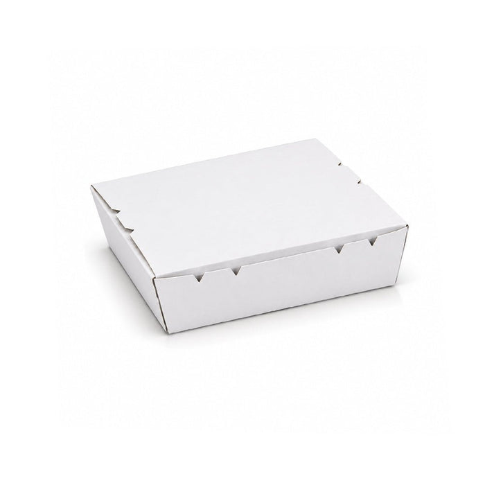 Kraft Lunch Box Without Window White Paperboard Takeaway Packaging
