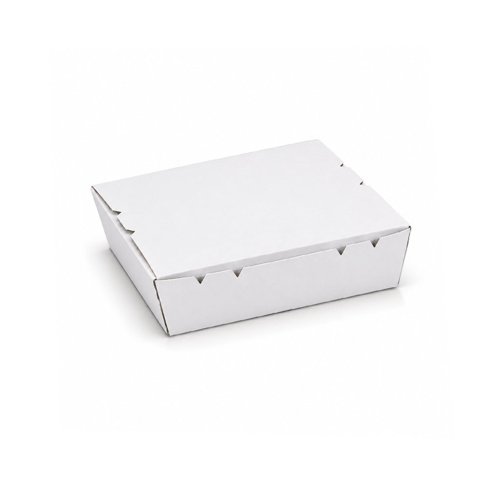 Kraft Lunch Box Without Window White Paperboard Takeaway Packaging - SNH Packing
