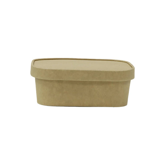 Kraft Rectangular Paper Containers 500ml to 1000ml - SNH Packing