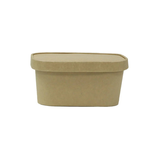 Kraft Rectangular Paper Containers 500ml to 1000ml - SNH Packing