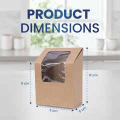 Kraft Wrap Box with Window | Bakery & Takeaway Packaging - SNH Packing