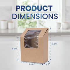 Kraft Wrap Box with Window Brown 15x5.5x9.5CM - SNH Packing