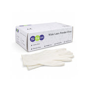 Latex Gloves Powder Free 100 Pieces White Disposable Gloves - SNH Packing
