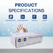 Latex Gloves Powder Free 100 Pieces White Disposable Gloves - SNH Packing