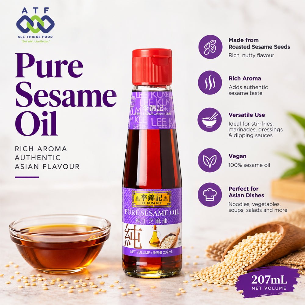 Lee Kum Kee Pure Sesame Oil 207ML Premium Asian Cooking Oil - SNH Packing