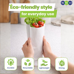 Paper Bags Flat Bottom | 4 KG | Eco-Friendly Takeaway Bags