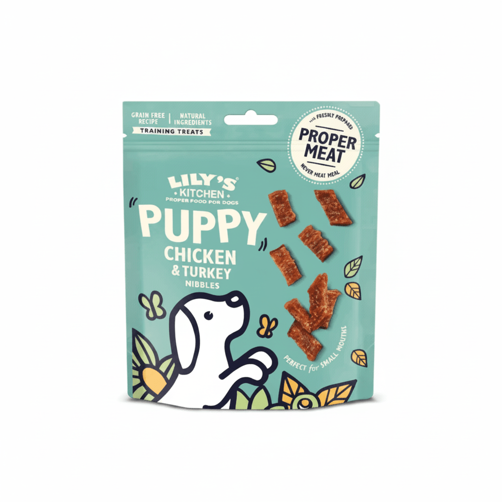 Lily's Kitchen Chicken & Turkey Nibbles Puppy Treats 70G - SNH Packing
