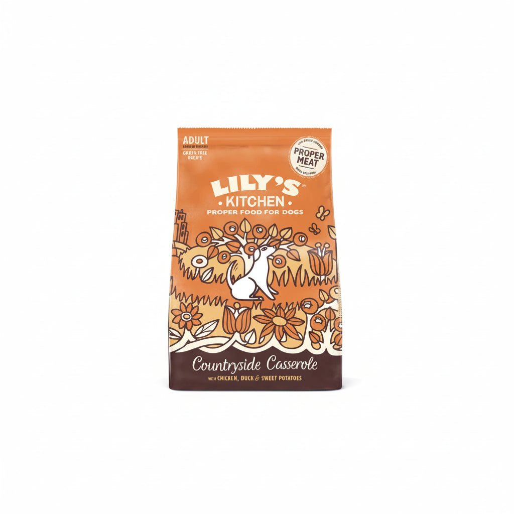 Lily's Kitchen Countryside Casserole with Chicken, Duck & Sweet Potatoes Adult Dry Dog Food - 7KG - SNH Packing
