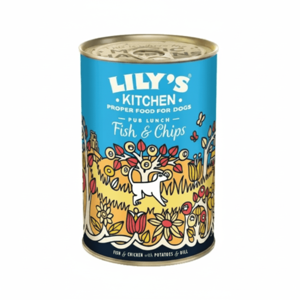 Lily's Kitchen Fish & Chips Wet Dog Food 400g - SNH Packing