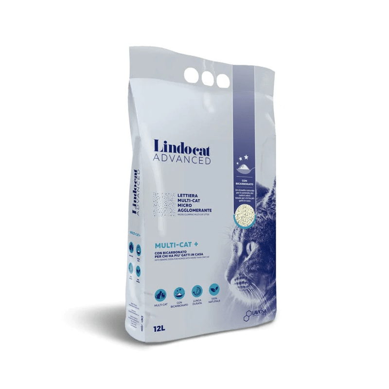 LindoCat White Bentonite Advanced Multi - Cat + (Fragrance - free) 12 L - SNH Packing