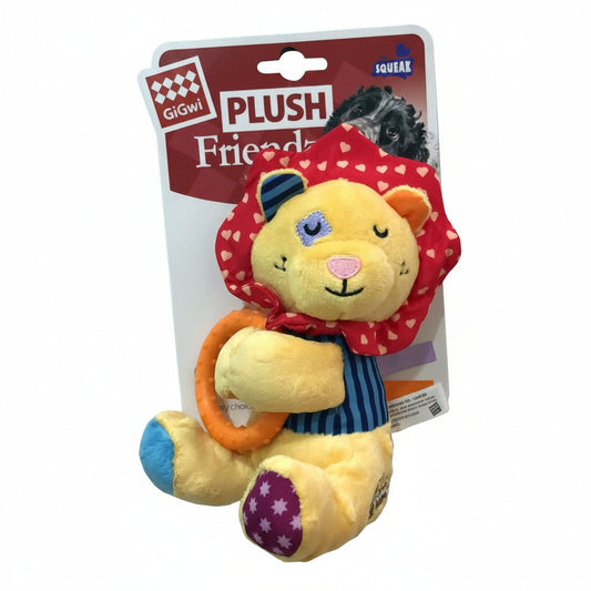 Lion Plush Friendz with Squeaker & TPR Ring - SNH Packing