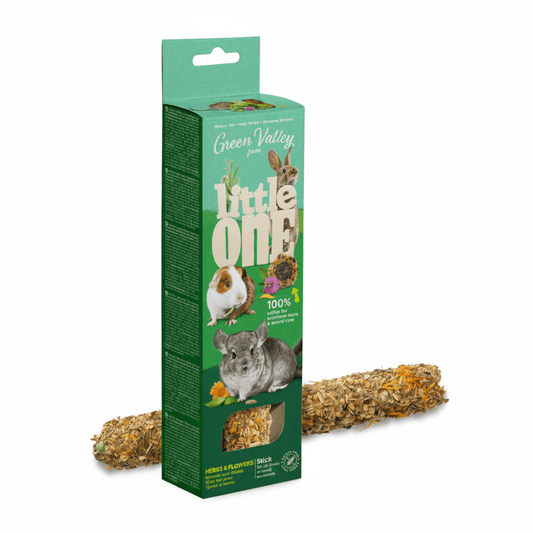 Little One Green Valley Fully edible grain free stick for small mammals with herbs and flowers 1x160g - SNH Packing