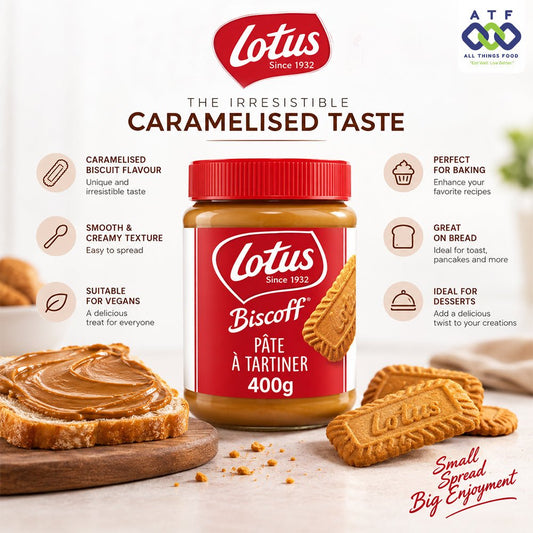 Lotus Biscoff Spread 400G Smooth Caramelized Biscuit Spread - SNH Packing